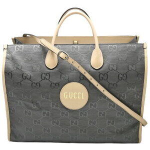 Gucci Off the Grid tote bag shoulder GG gray cream leather